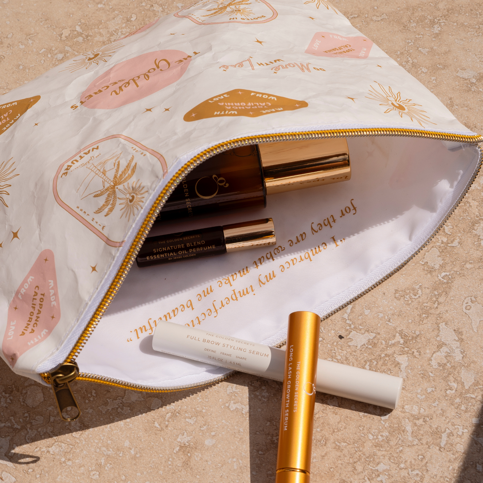 The Golden Secrets Skincare Bags